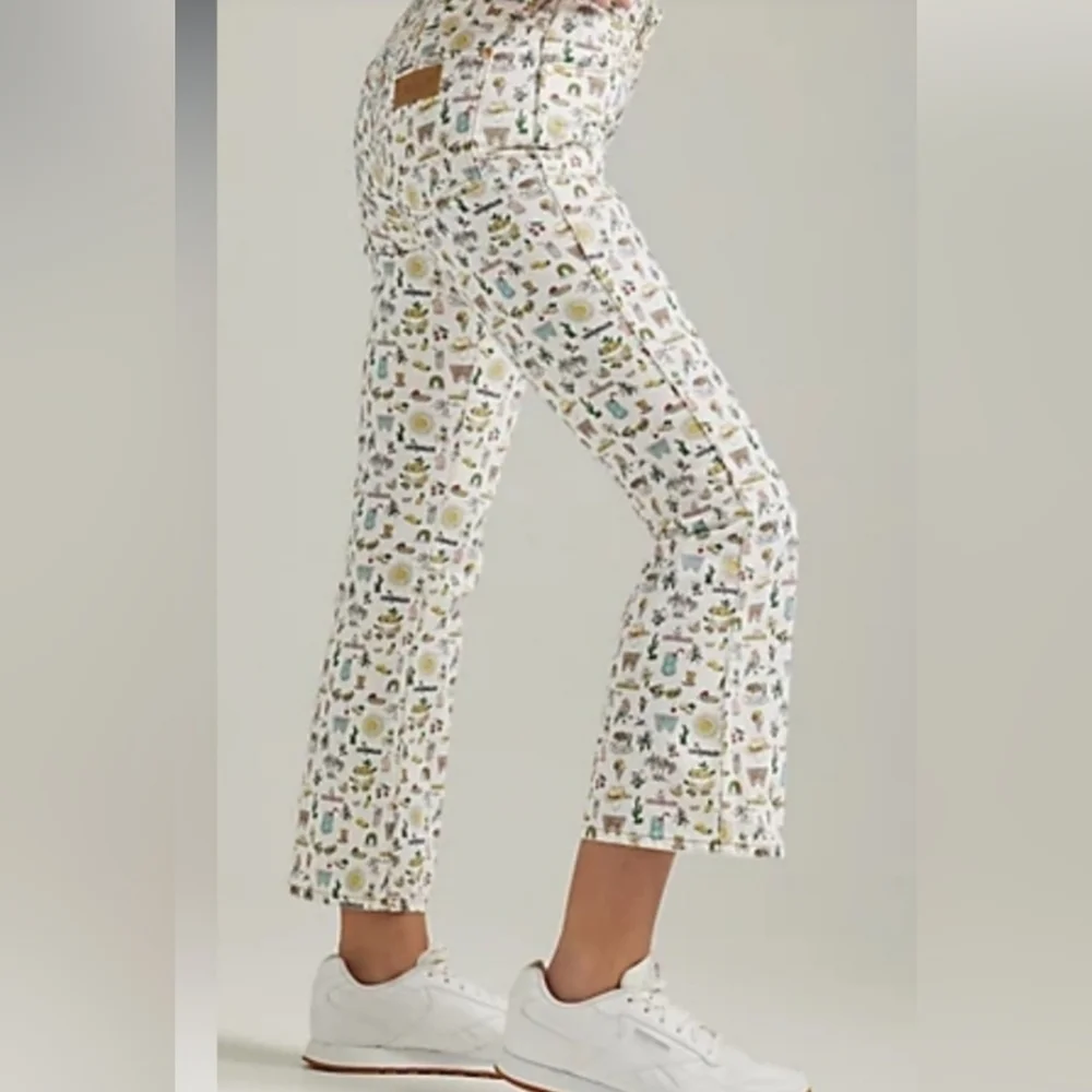NWT Free People X Wrangler Life's Lemons High Rise Kick Flare Wrocks 672 - Picture 2 of 6